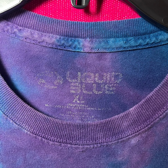 Liquid Blue Alice in Wonderland Silhouette Tie-Dye T-Shirt Cheshire Cat Size XL - Picture 3 of 4